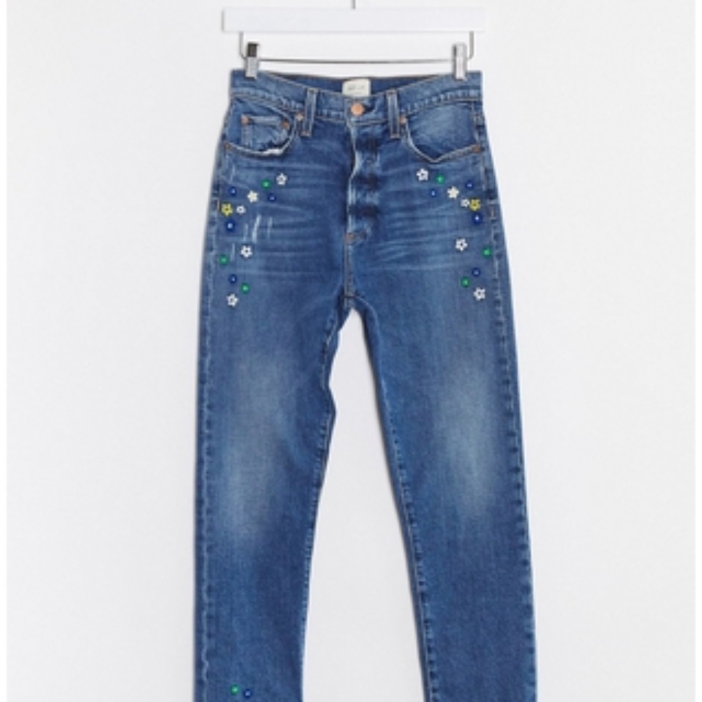 Alice & Olivia High Rise Girlfriend Jeans